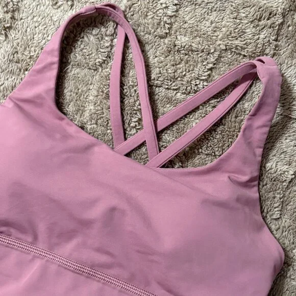 NWOT Lululemon Energy Sports Bra Long Line Quicksand B-D Cup Luxtreme Size 6 - Picture 3 of 7